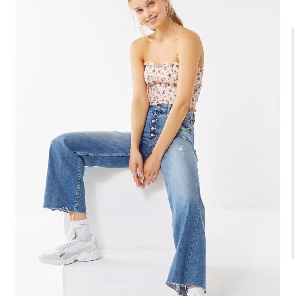 Boyish Jeans The Mikey Button-Fly Wide Leg Jeans size 25